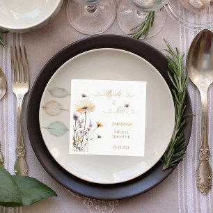 Bridal Shower wildflowers Bride to Bee Napkins