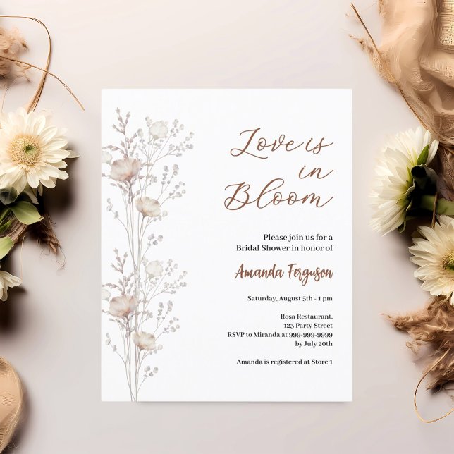 Bridal shower wildflowers love in bloom invitation (Creator Uploaded)