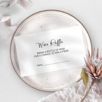 Bridal Shower Wine Raffle Game Enclosure Card 