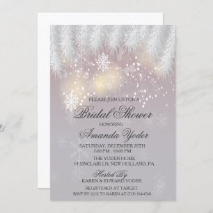 Bridal Shower Winter Snowflake Invitation