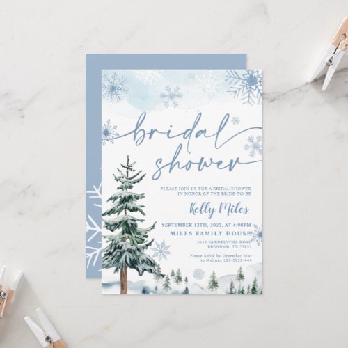 Bridal shower winter wonderland Invitation