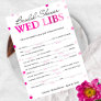 Bridal Shower Wishes and Advice Magenta Game Invitation