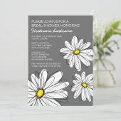 Bridal Shower with Modern Daisy Flowers Invitation (Standing Front)