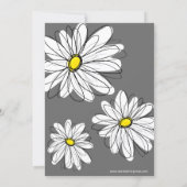 Bridal Shower with Modern Daisy Flowers Invitation (Back)