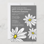 Bridal Shower with Modern Daisy Flowers Invitation (Front)