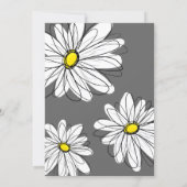 Bridal Shower with Modern Daisy Flowers Invitation (Back)