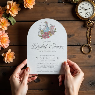 Bridal Shower Wonderland Vintage Alice Wonderland Invitation