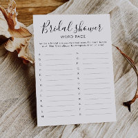 Bridal Shower Word Race Game | Wedding Shower