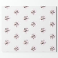 Simple Fall Flower Bridal Shower Wrapping Paper