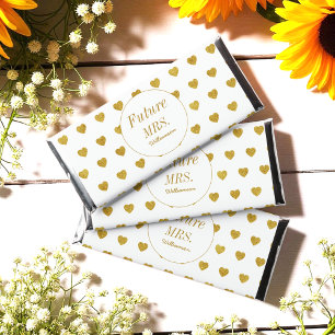 Bridal Shower Yellow White Future Mrs Hershey Bar Favors