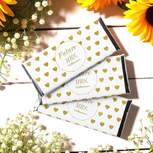 Bridal Shower Yellow White Future Mrs   Hershey Bar Favors (Creator Uploaded)