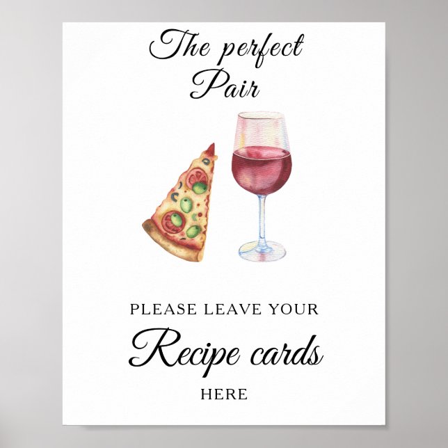  Bridal shower Your recipe card here Poster (Front)