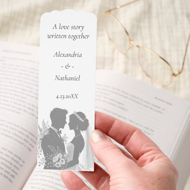 Bridal Silhouette Thank You  Bookmarks (Hand)