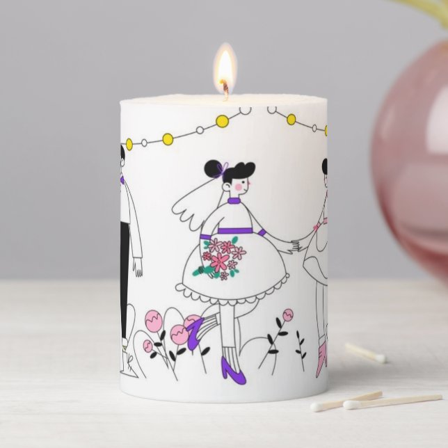 Bridal Sketch Atmosphere Candle - Romantic Hand (In Situ)