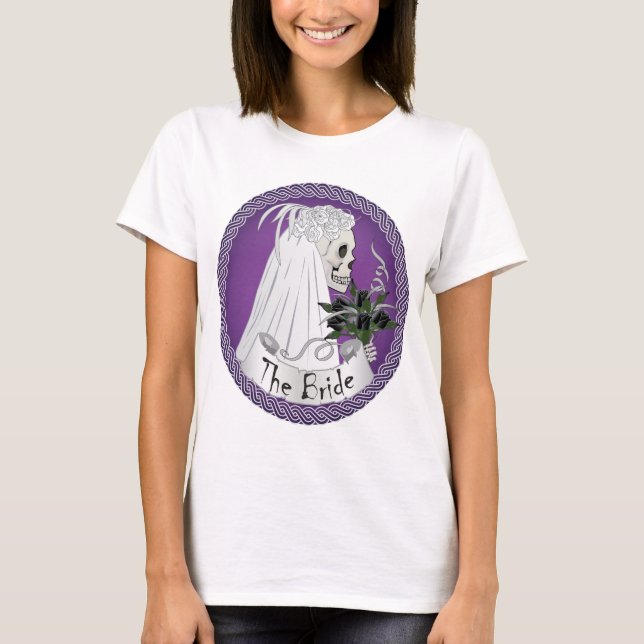 Bridal Skull - Purple T-Shirt (Front)