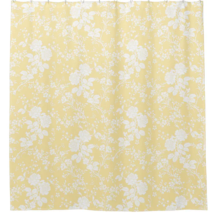 Toile Ercup Shower Curtain, Yellow Toile Shower Curtain
