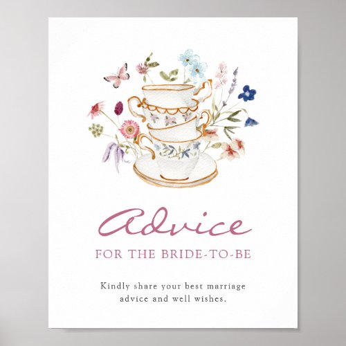 Bridal Tea Advice Poster