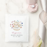 Bridal Tea Bag Drink Mix<br><div class="desc">Let Your Special Day Blossom with this Bridal Tea Bag Drink Mix! This design features stunning hand-painted watercolor florals in hues of deep purple, dusty blue, and blush pink with sage greenery. Whether you're hosting a garden party or a cozy, intimate gathering, this beautiful pedestal sign design will bring a...</div>