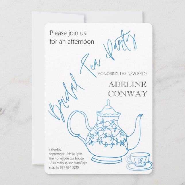 Bridal Tea Celebration Invitation (Front)