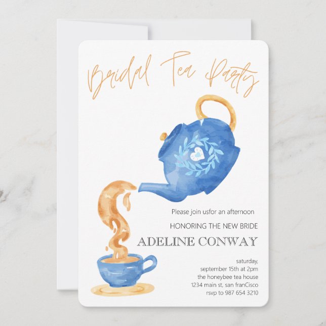 Bridal Tea Celebration Invitation (Front)