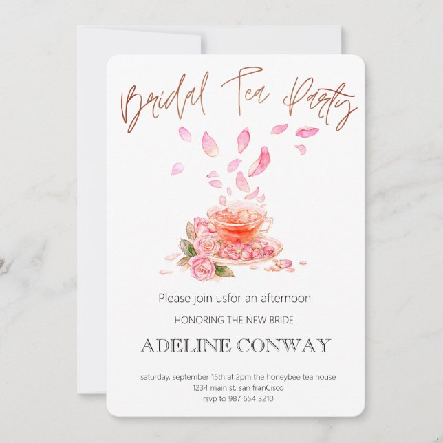 Bridal Tea Celebration Invitation (Front)