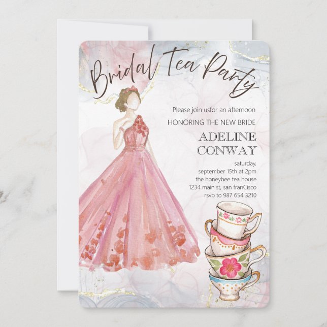 Bridal Tea Celebration Invitation (Front)