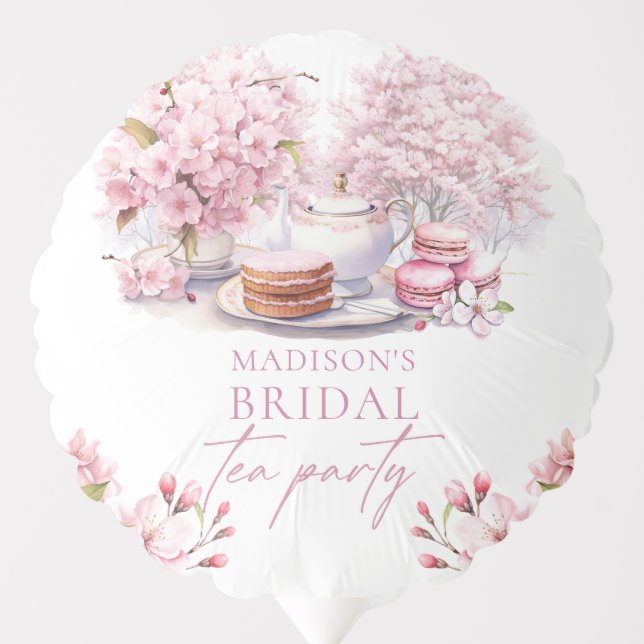 Bridal Tea Cherry Blossom Custom photo Balloon (Front)
