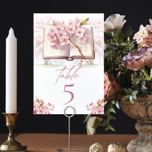 Bridal Tea Elegant Cherry Table Number