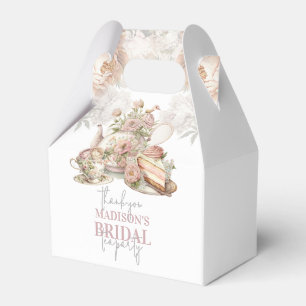 Bridal Tea Party Beautiful Floral Personalized Favor Boxes