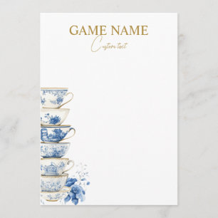 Bridal Tea Party Bridal Shower Game Template
