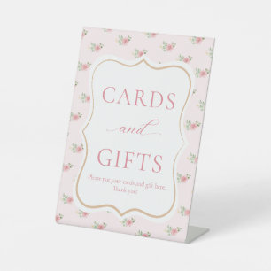 Bridal Tea Party Cards and Gifts Pedestal Sign