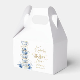 Bridal Tea Party Chinoiserie Blue Bridal Shower Favor Boxes