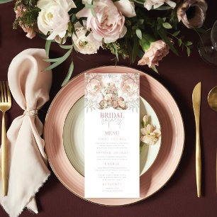 Bridal Tea Party Elegant Pastel Menu