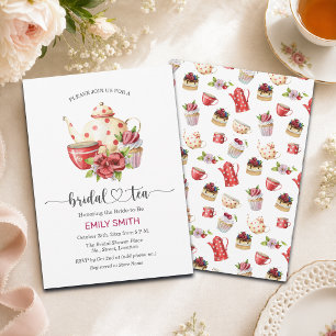 Bridal Tea Party Floral Bridal Shower  Invitation