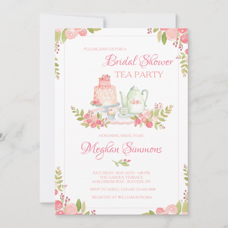 Bridal Tea Party Invitation 