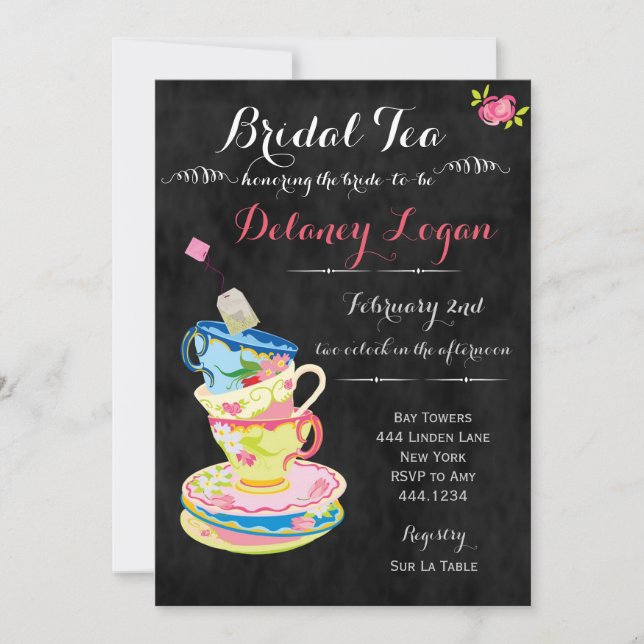 Bridal Tea Party Invitation (Front)