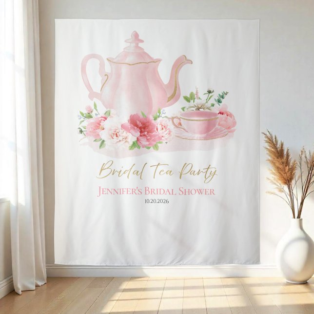 Bridal Tea Party | Pink Bridal Shower Backdrops (Creator Uploaded)