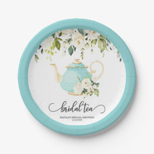 Bridal Tea Party Plate - Blue CUSTOM