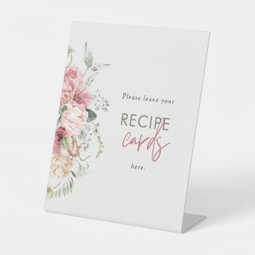 Bridal Tea Party Recipe Card  Pedestal Sign