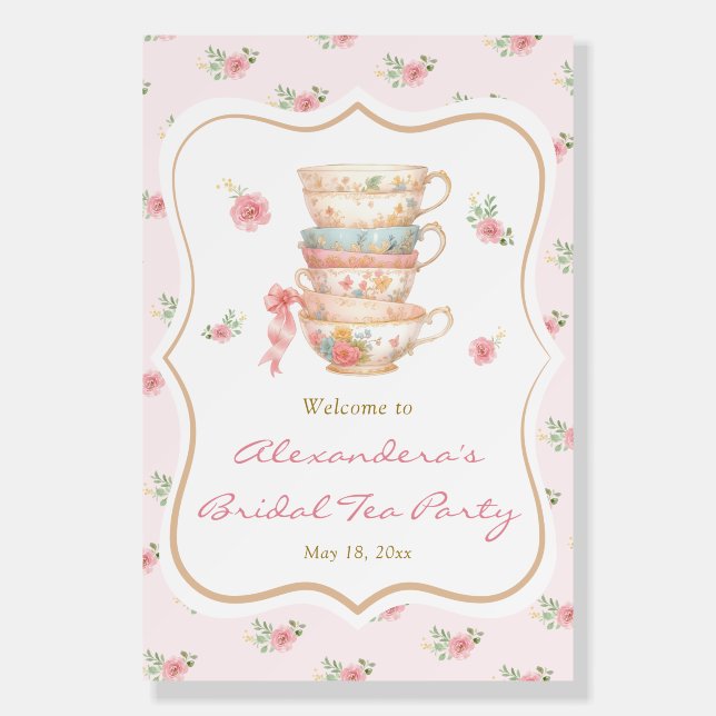 Bridal Tea Party Welcome  Foam Board (Front)
