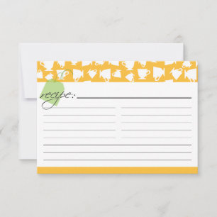 Bridal Tea Recipe Card - Orange