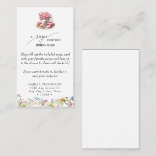 Bridal Tea   Recipe Request Enclosure Card