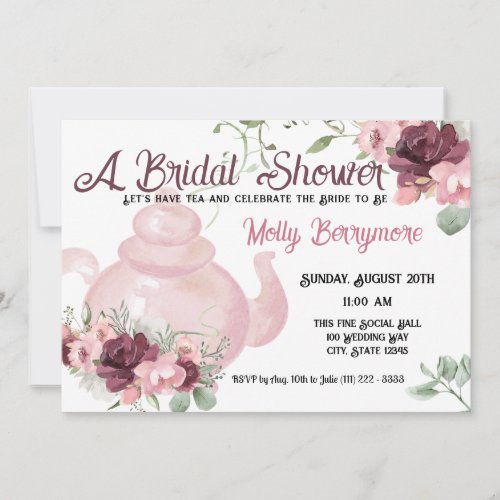 Bridal Tea Shower Invitation