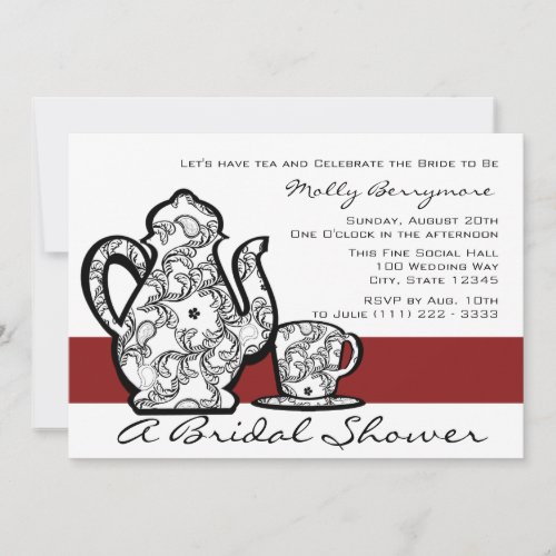 Bridal Tea Shower Announcements