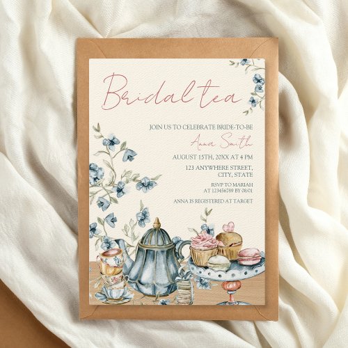 Bridal Tea Victorian Vintage Floral Bridal Shower Invitation