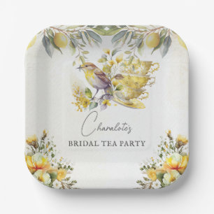 Bridal Tea Vintage Party Lemon Paper Plates