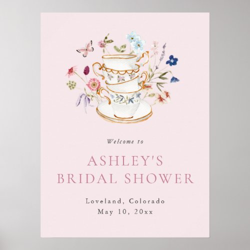 Bridal Tea Welcome Poster