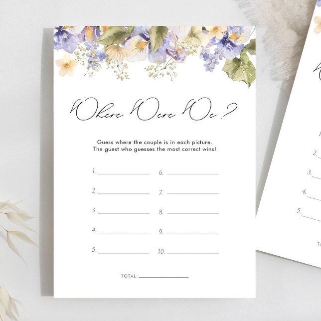 Bridal Tea Where Were We Bridal Shower Game (Creator Uploaded)