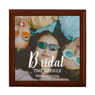 Bridal Time Capsule Photo Wood Keepsake Box