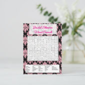 Bridal to shower Word game search- Invitation Postcard (Standing Front)